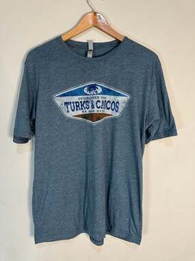 Next Level Apparel Turks & Caicos Graphic T-Shirt XL Heather Indigo